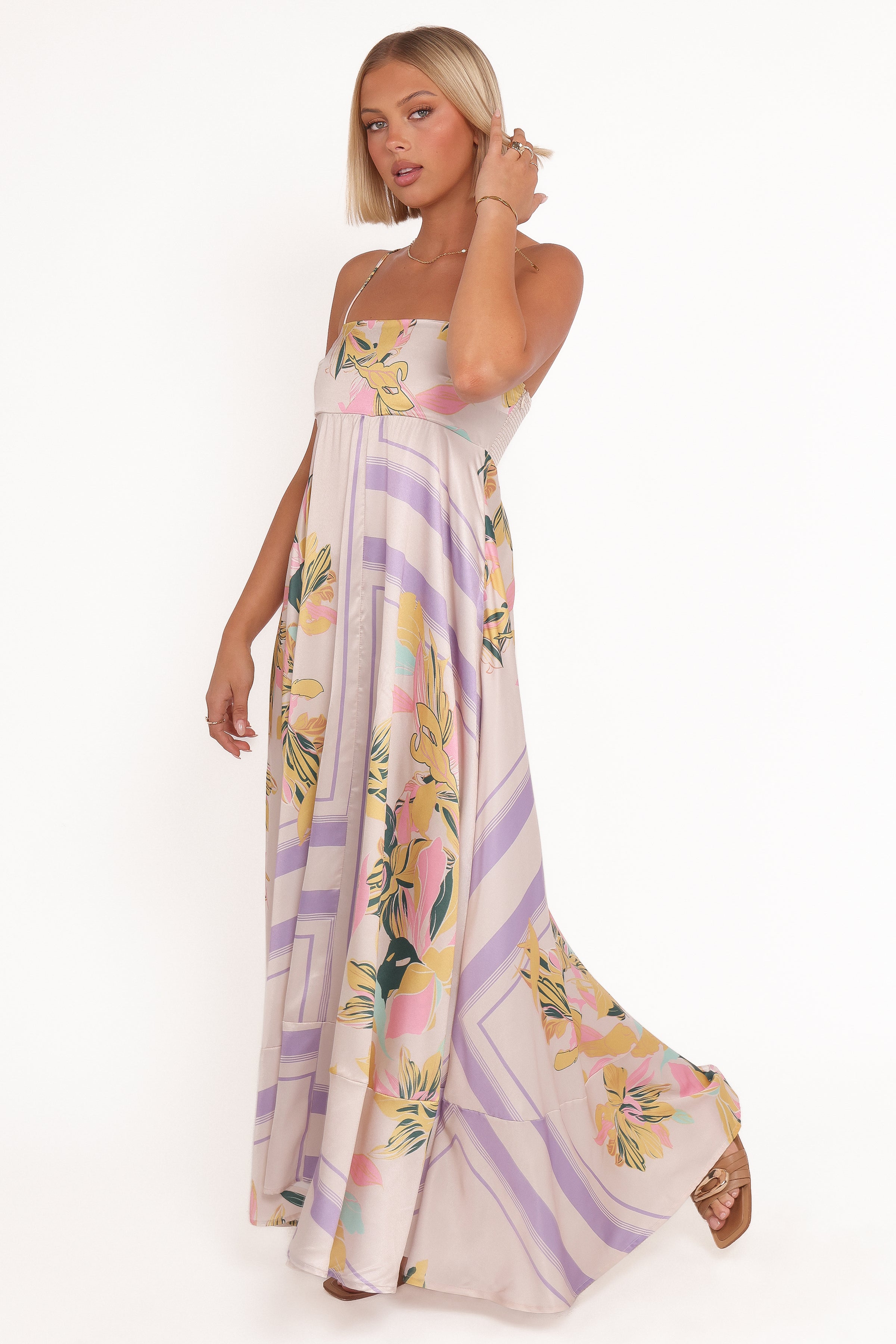 Elanor Maxi Dress - Lavender Print
