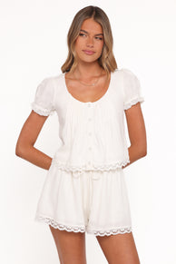 Elara Short Set - White