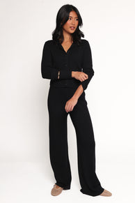 Elliot Knitted Pant Set - Black