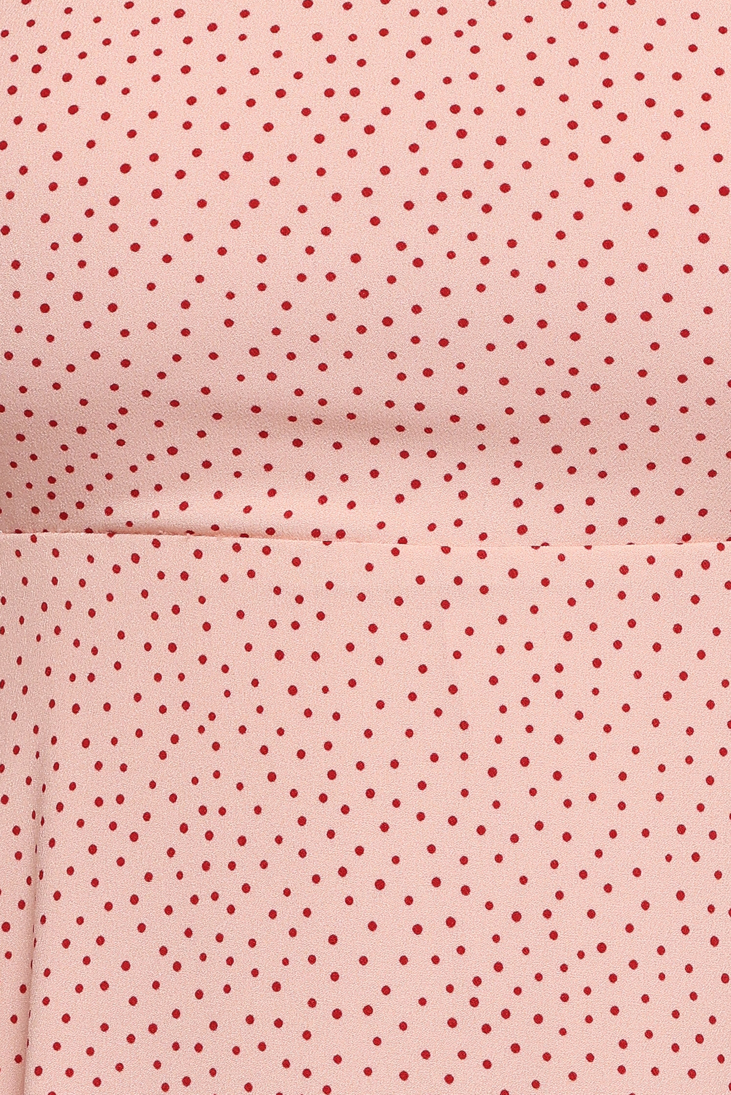 Ellody Maxi Dress - Peach Polka Dot