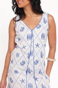 Elsie Mini Dress - Seashell Print