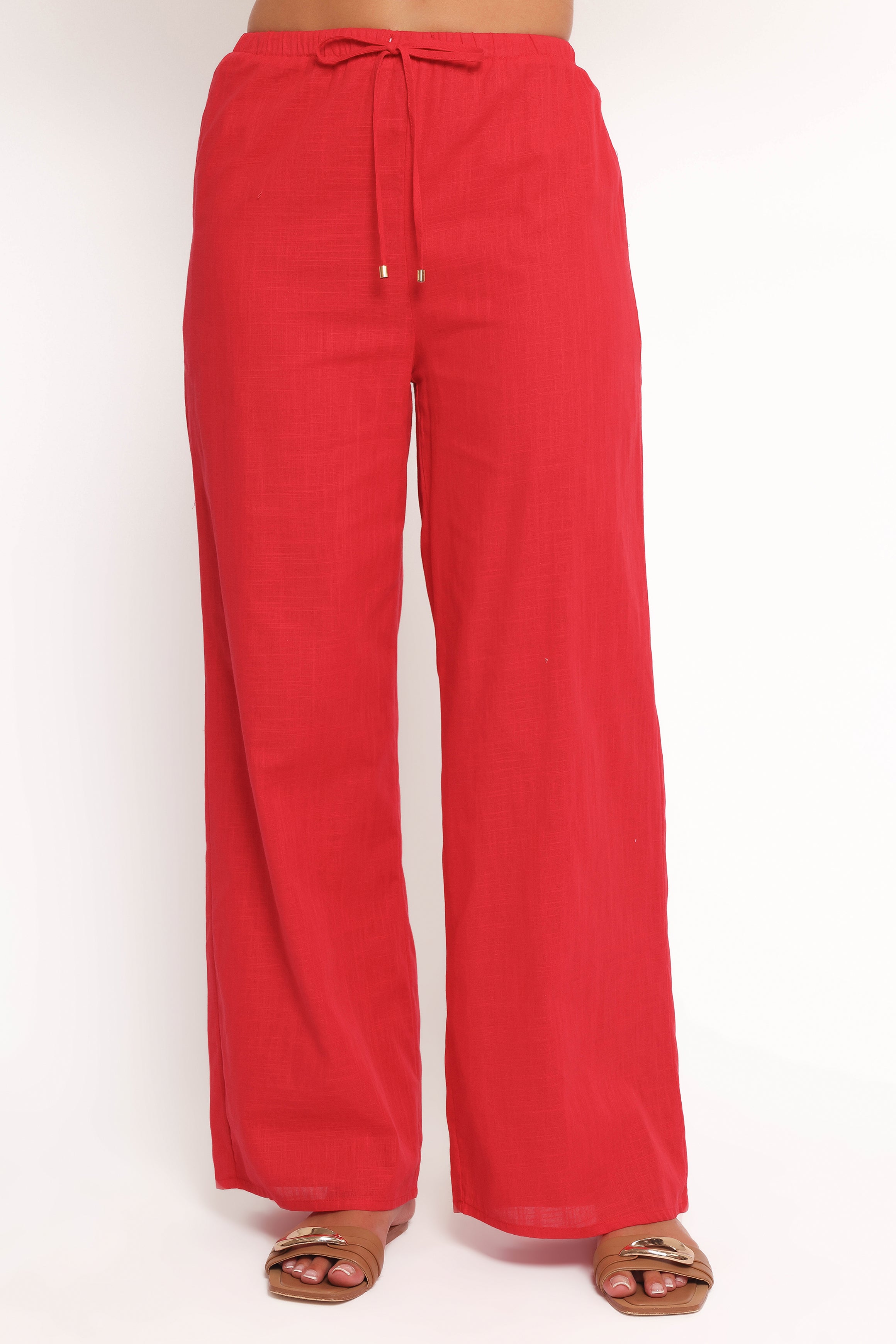 Ember Cotton Pants - Red