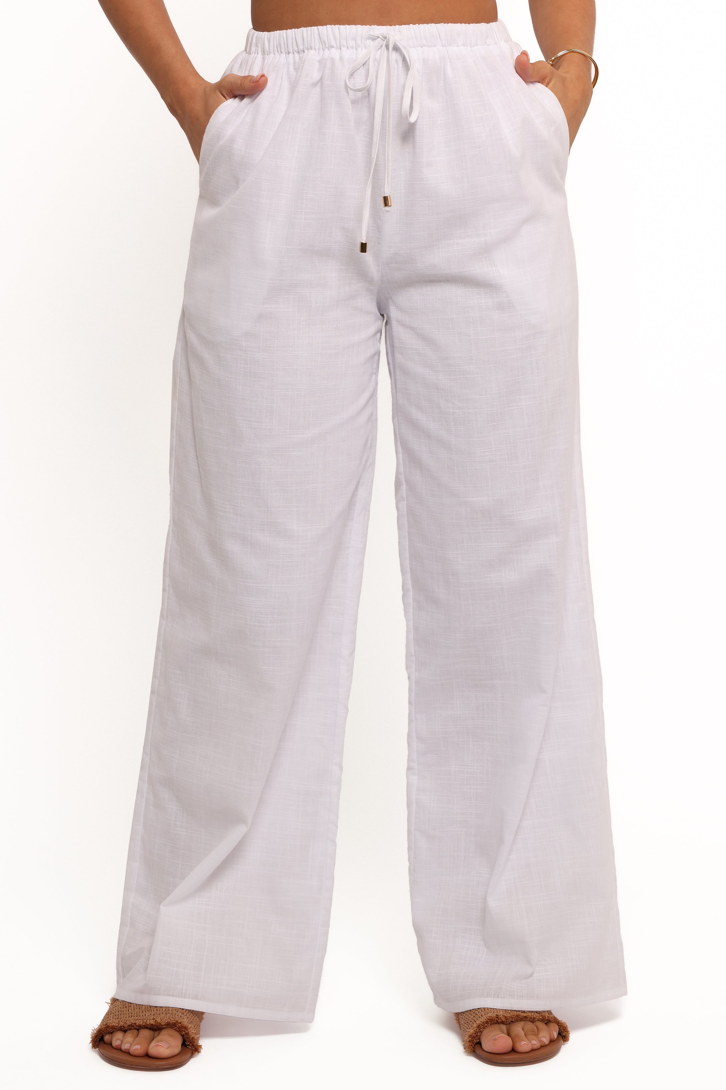 Ember Cotton Pants - White