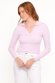 Emmerson Long Sleeve Knit Top - Pink