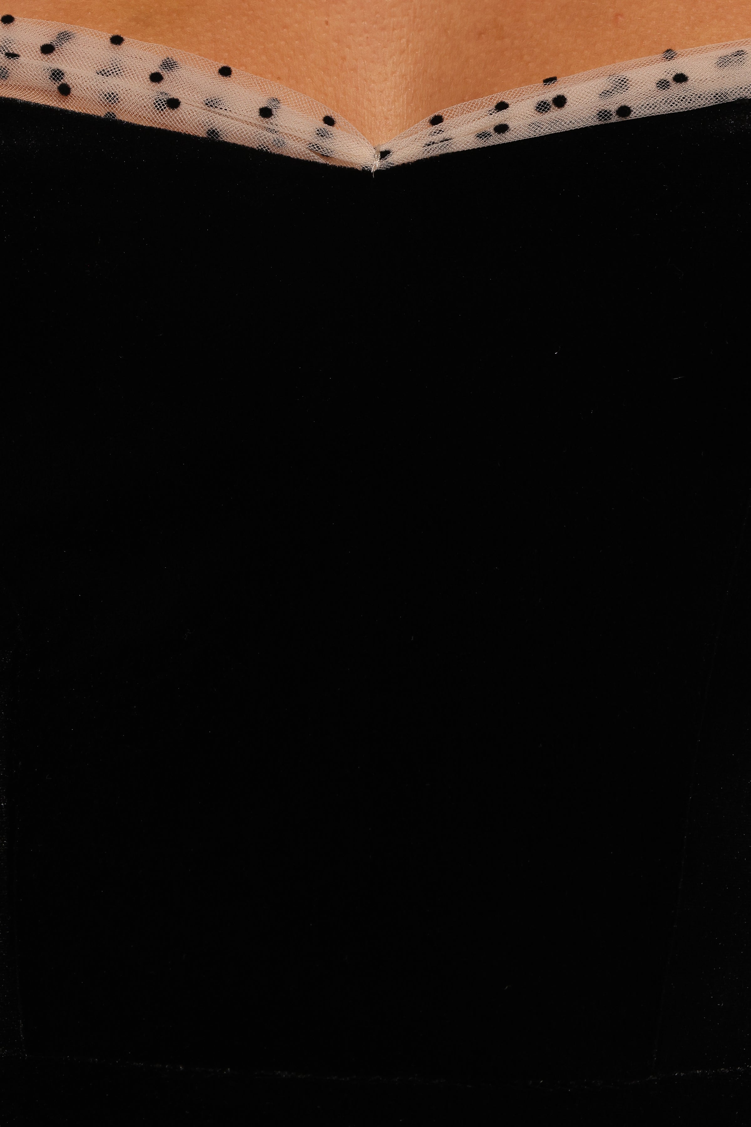 Ennette Velvet Mini Dress - Black