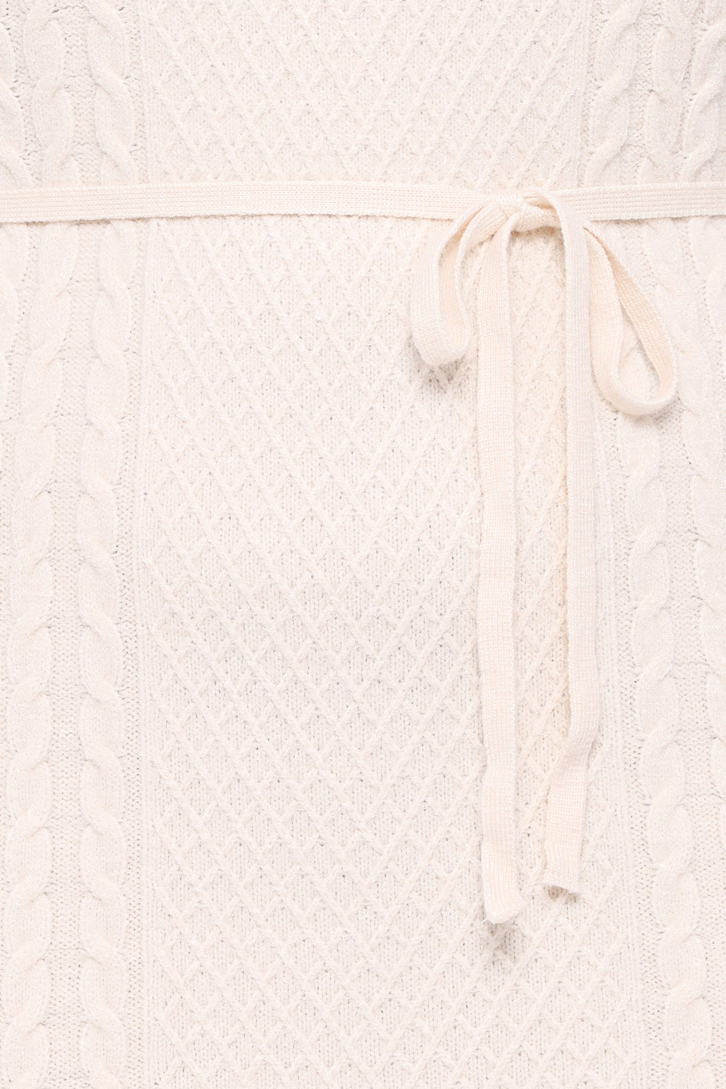 Espa Cable Knit Sweater Mini Dress - Cream
