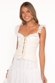 Eulalie Corset Top - Cream