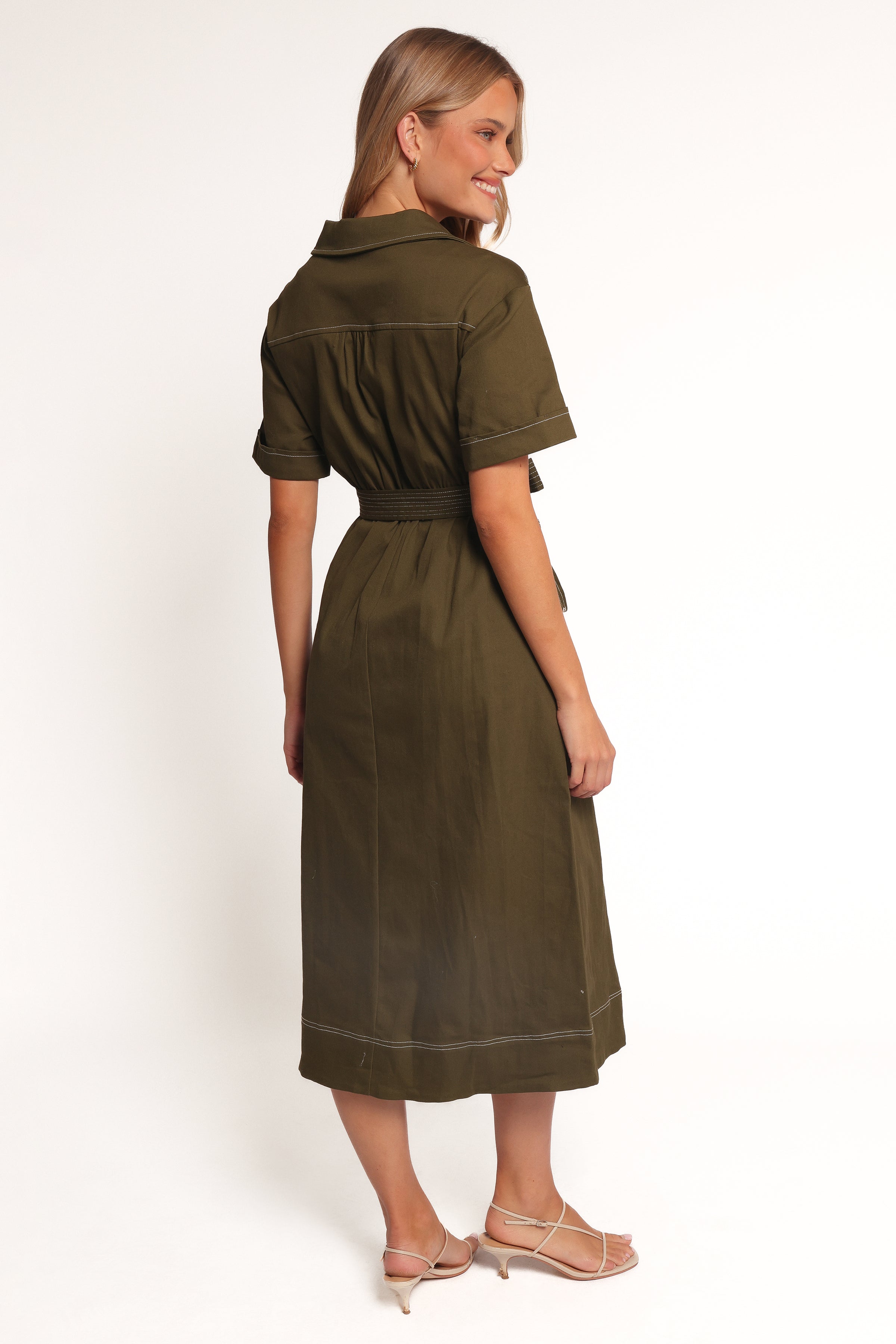 Evans Midi Dress - Olive