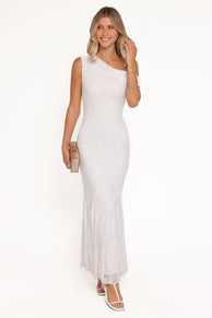 Evelon Off Shoulder Maxi Dress - White