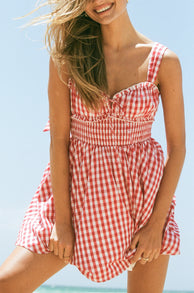 Naima Mini Dress - Red Gingham
