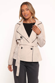 Franklin Cropped Trench - Ecru