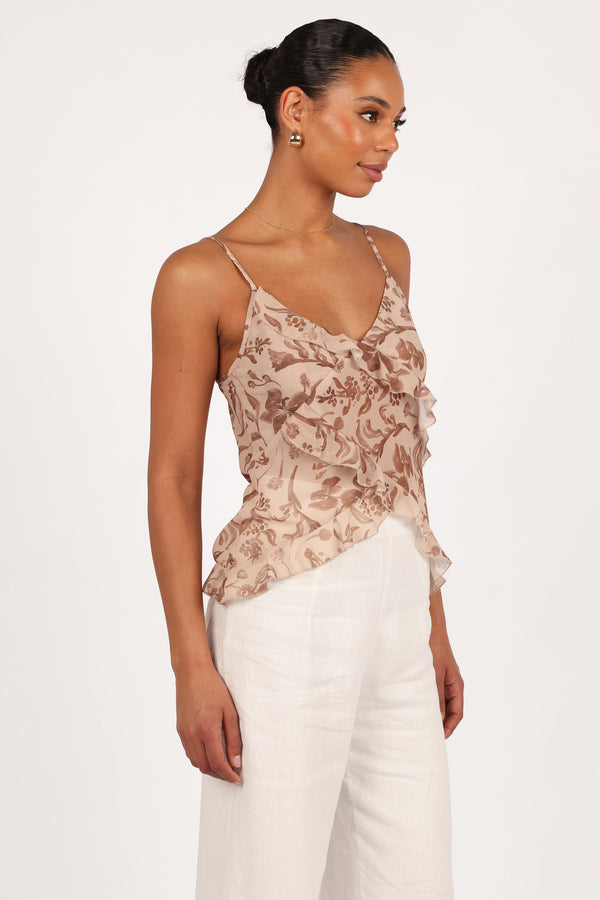 Gabrielle Ruffle Top - Wild Orchid