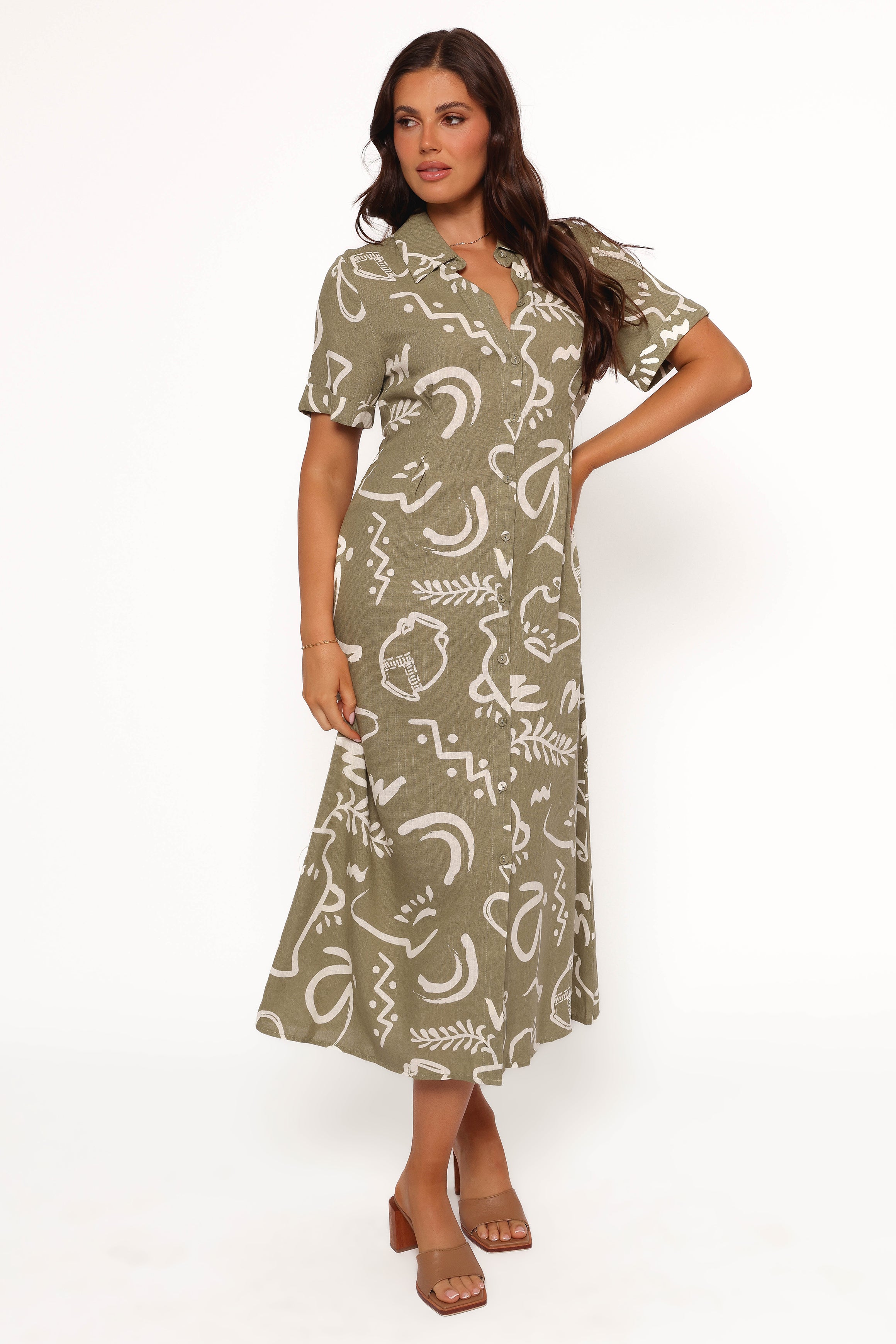 Gail Midi Dress - Sage