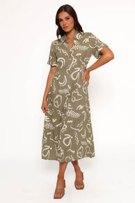 Gail Midi Dress - Sage