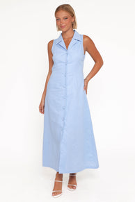 Galia Midi Dress - Blue
