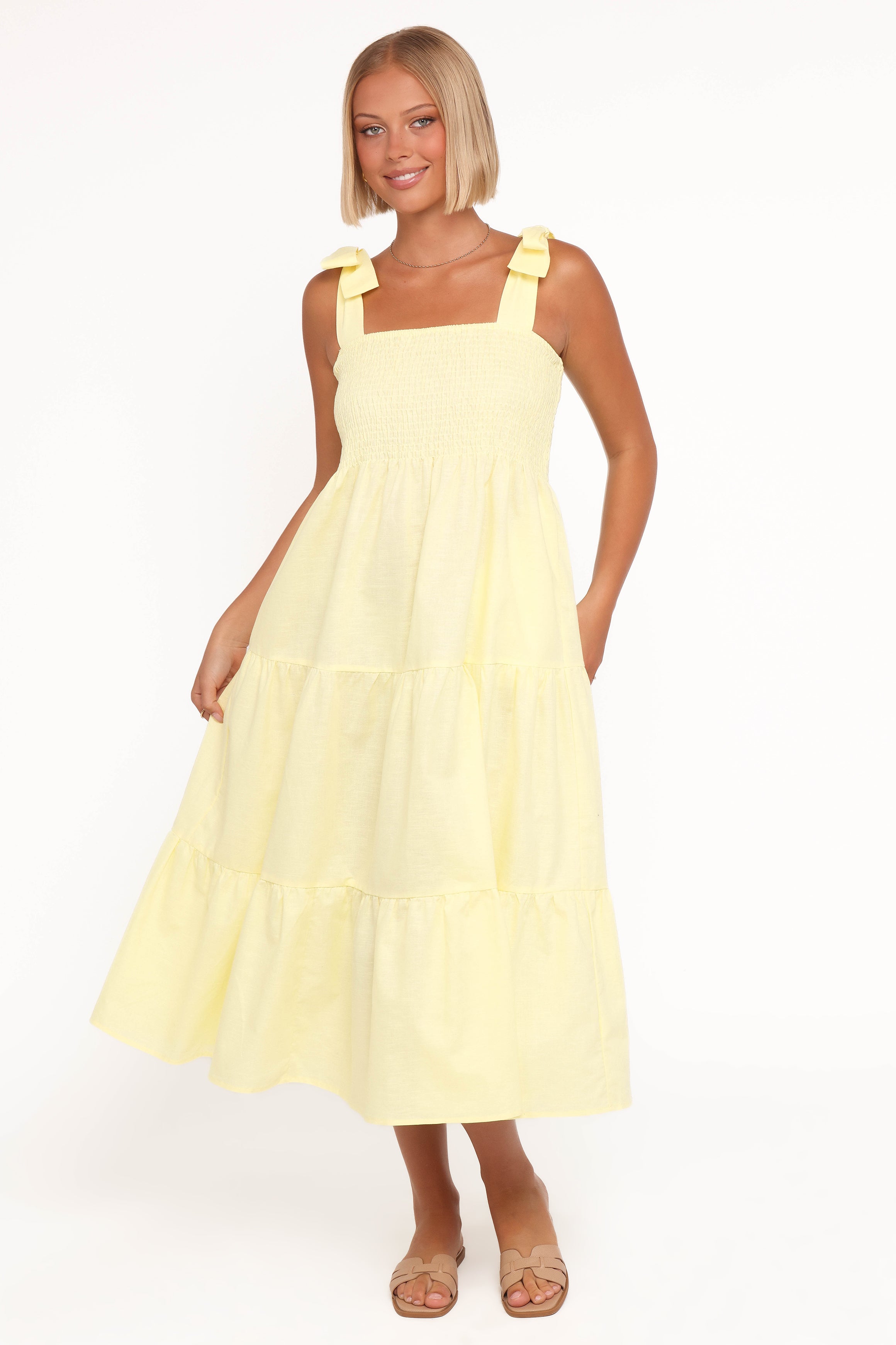 Giorgi Midi Dress - Butter Yellow