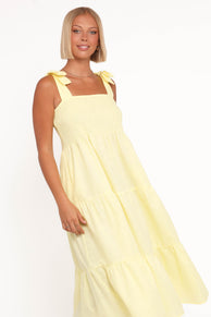 Giorgi Midi Dress - Butter Yellow