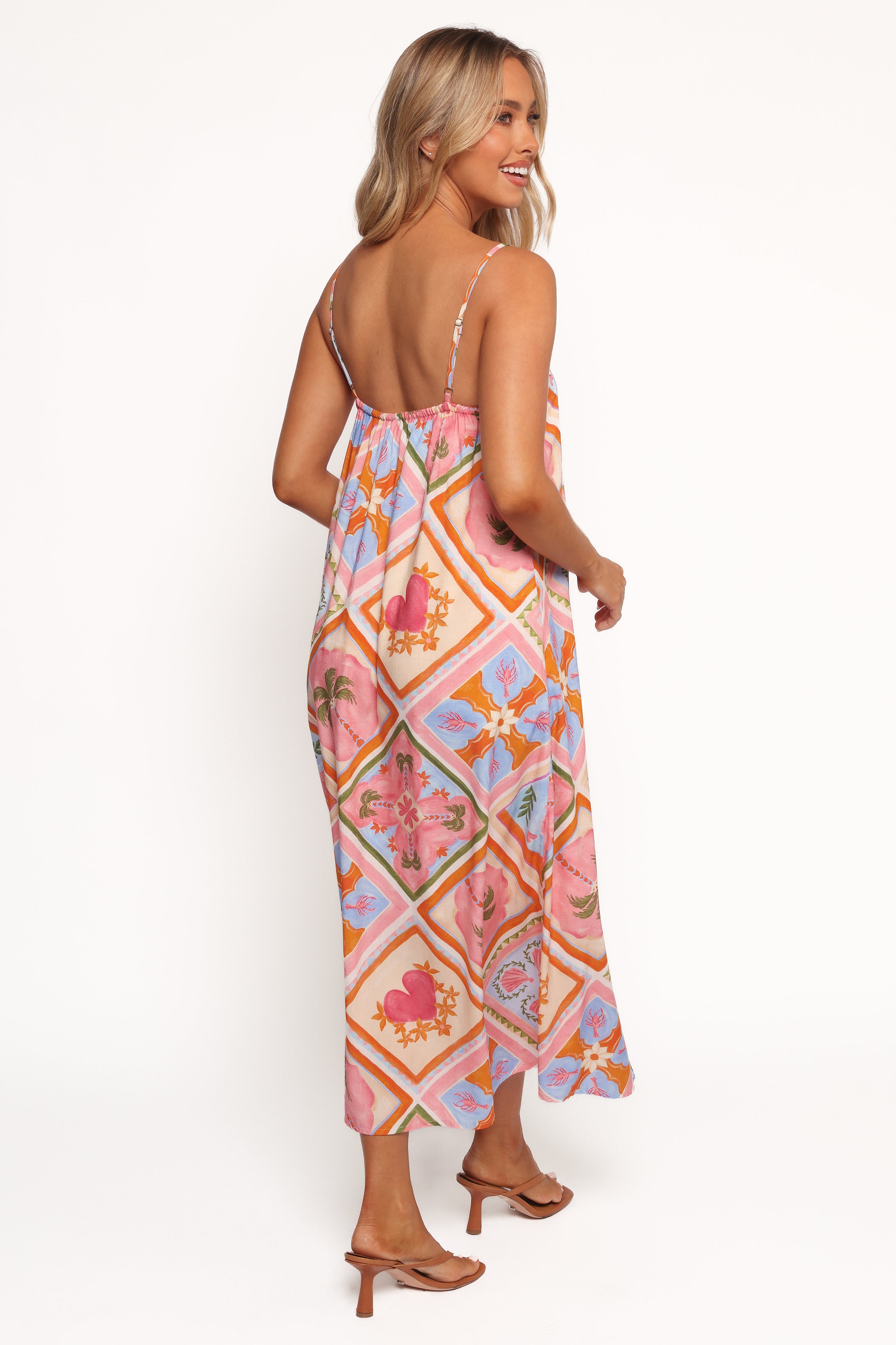 Gisela Midi Dress - Multi Tile