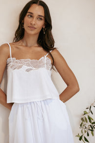Greta Lace Top - White