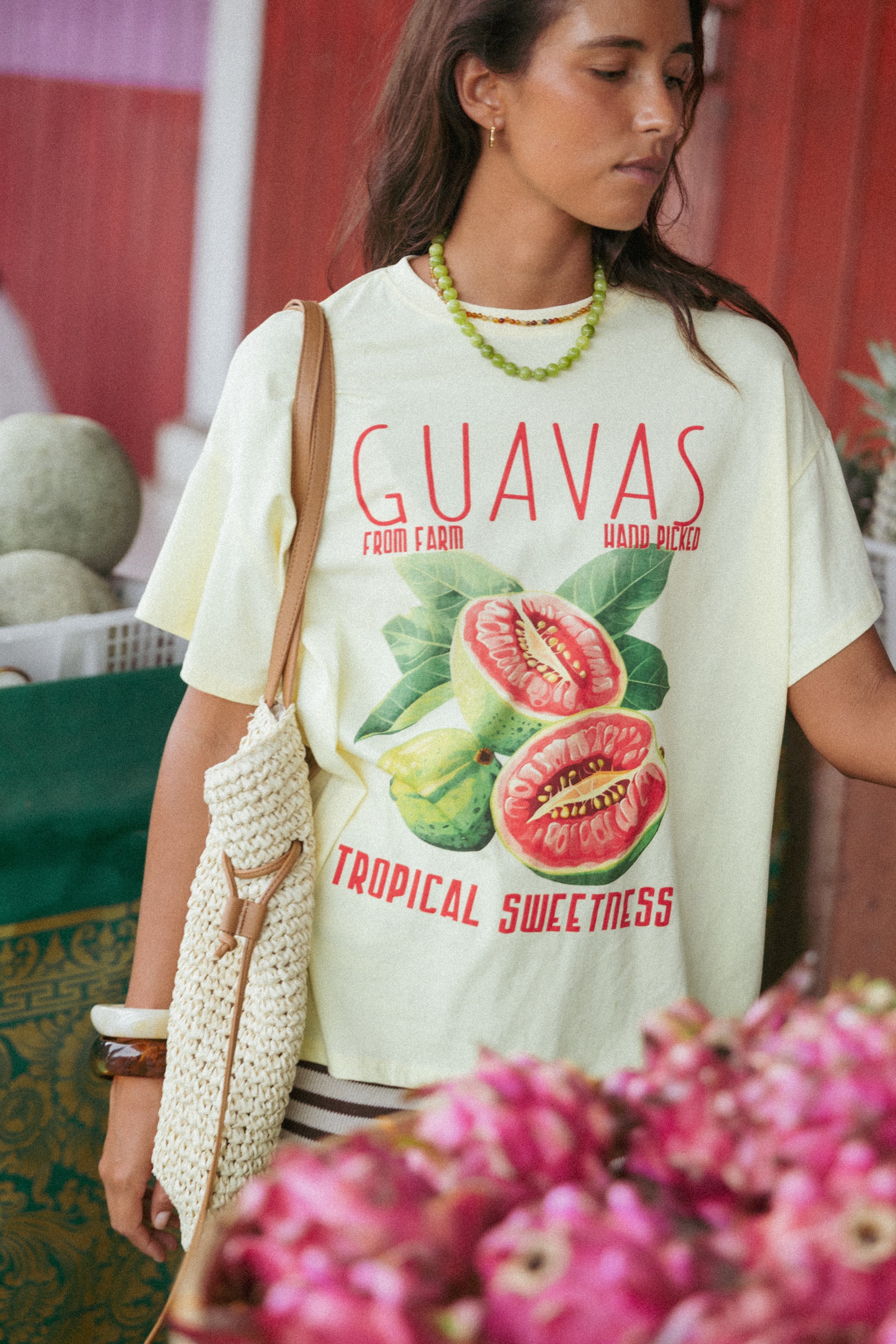 Guavas Graphic Tee - Pale Yellow