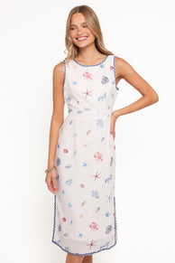 Havana Midi Dress - Beach Print