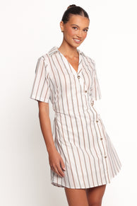 Hayes Mini Dress - Blue Stripe
