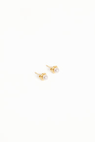 Helene Stud Earrings - Gold/Pearl