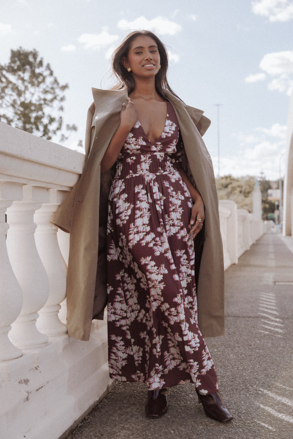 Henny Maxi Dress - Pink Rum Floral