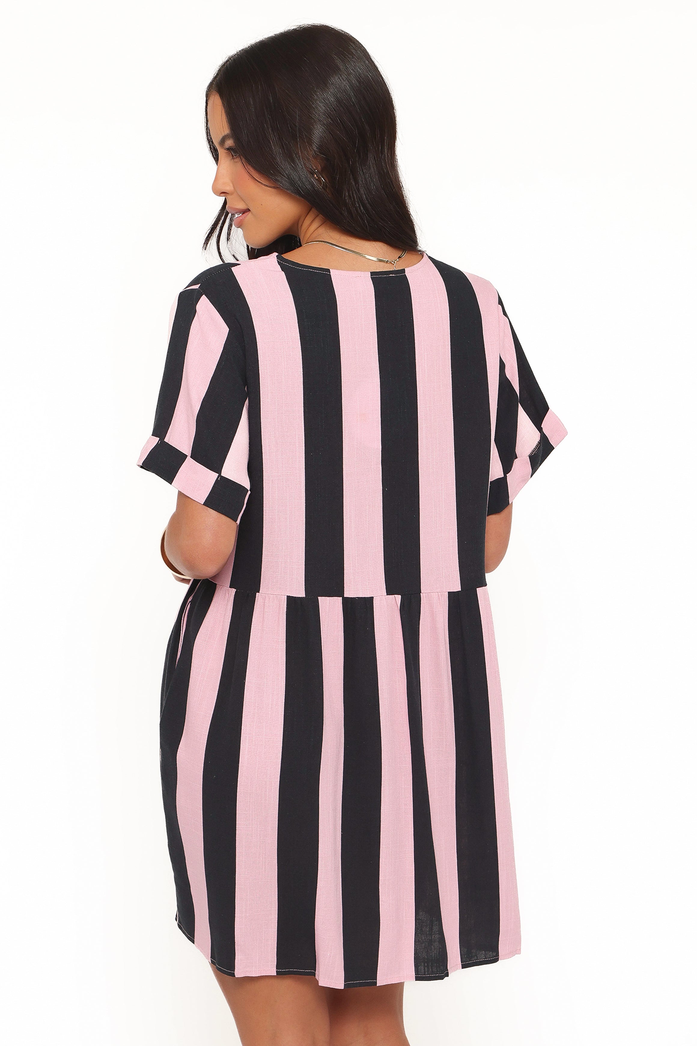 Heron Mini Dress - Pink Stripe