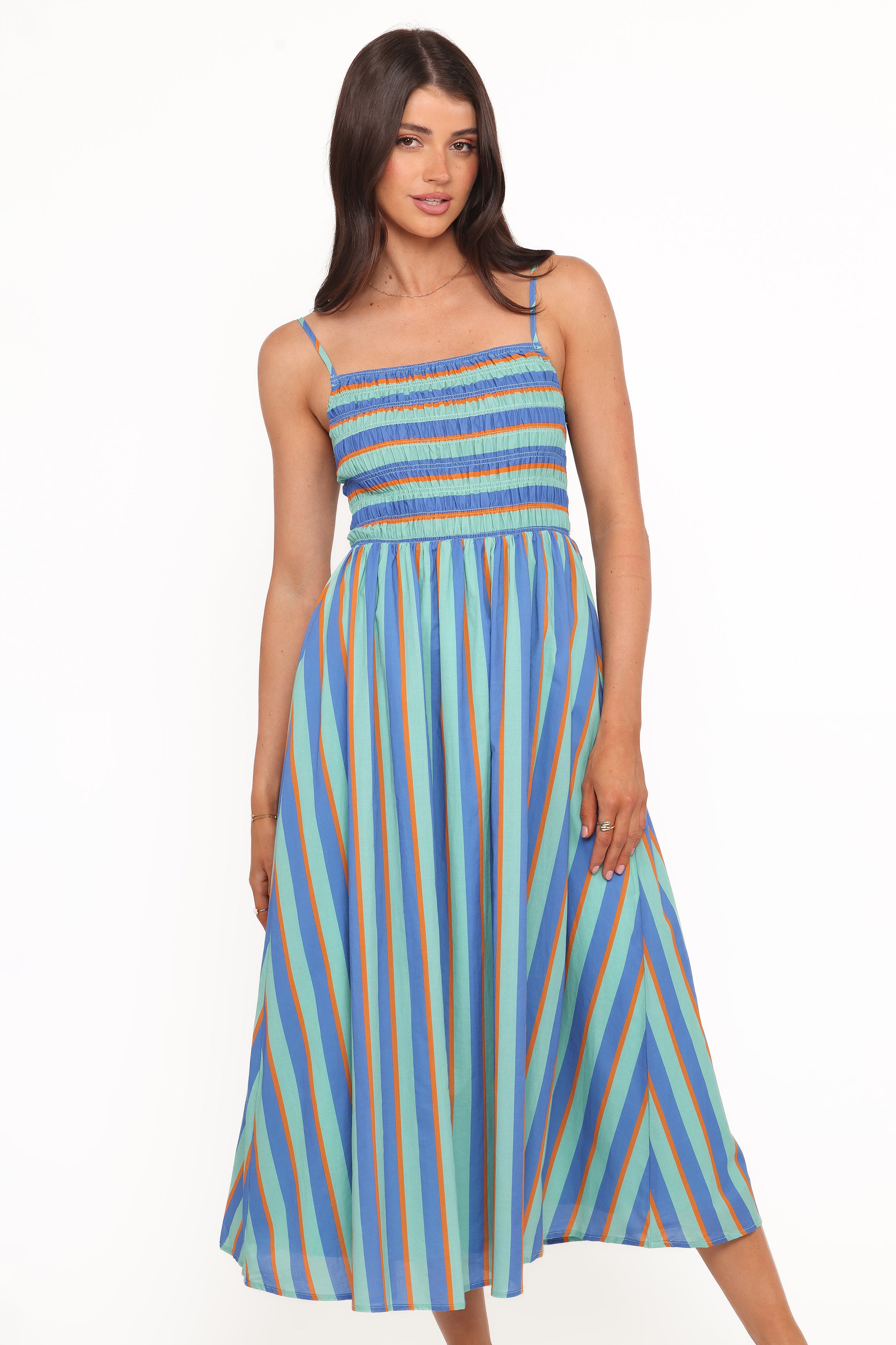 Hopkin Midi Dress - Blue Stripe