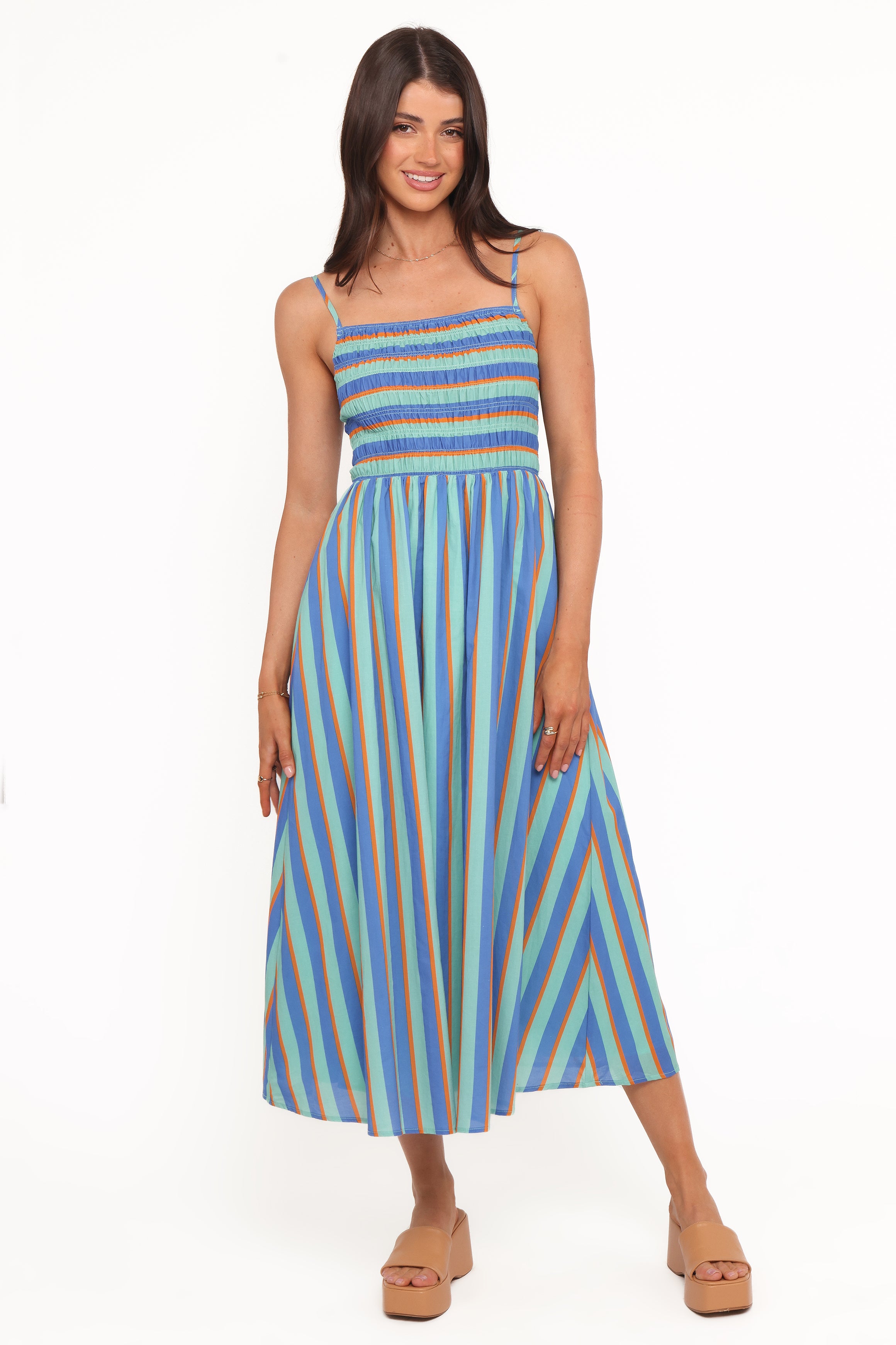 Hopkin Midi Dress - Blue Stripe