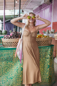 Ida Midi Dress - Golden Palm