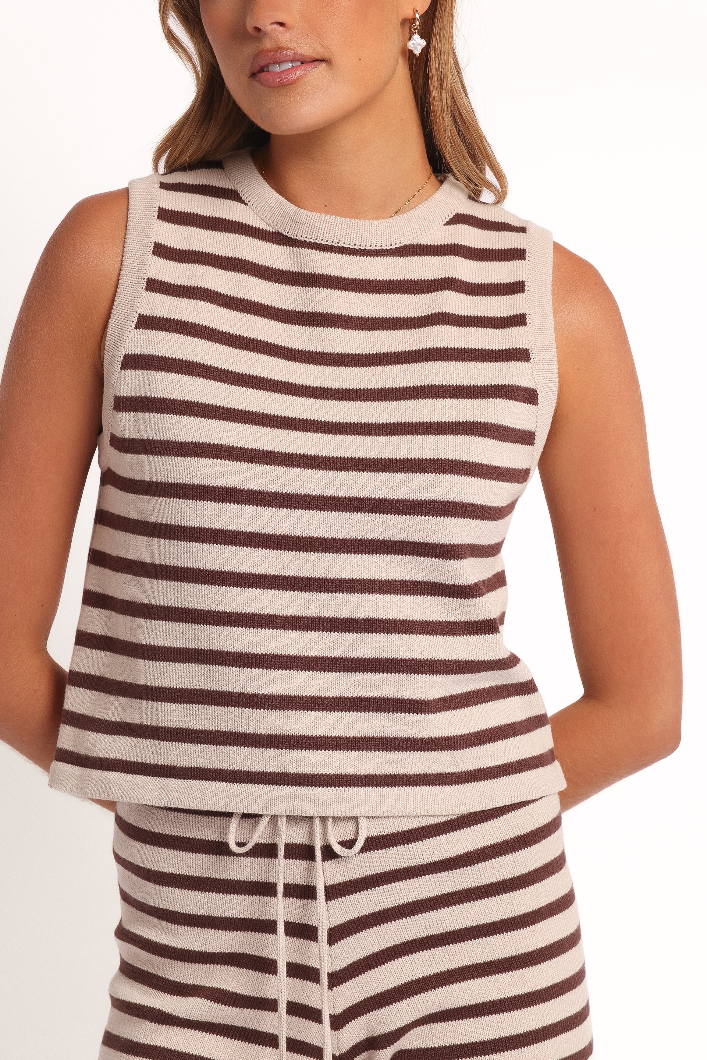 Ilona Knit Set - Brown/Cream