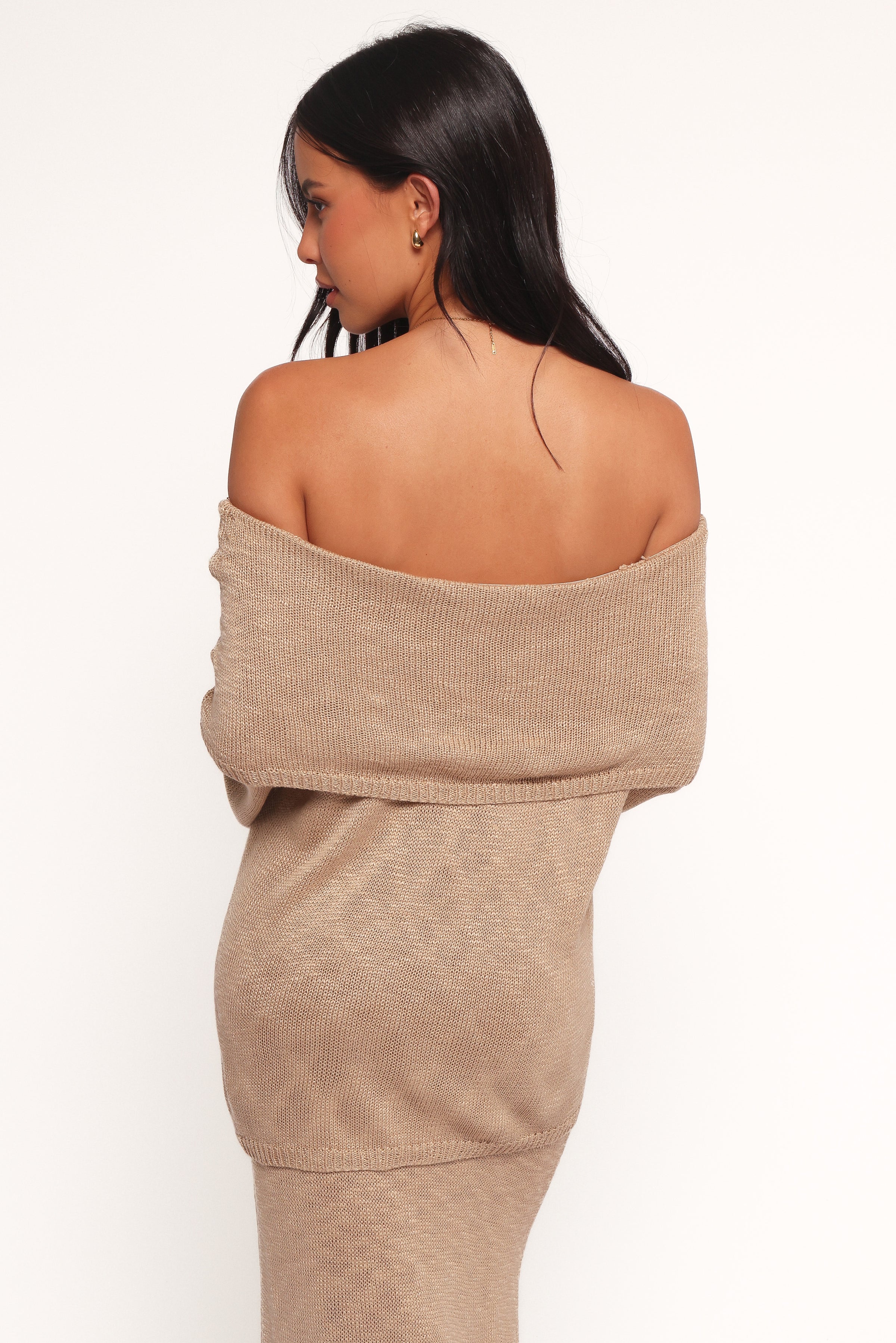 Indya Off Shoulder Top - Mocha