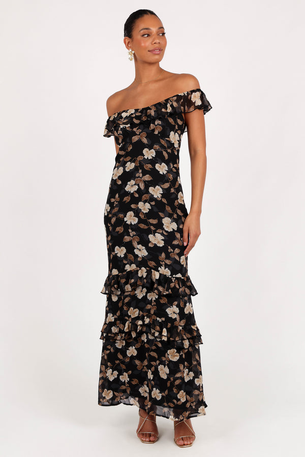 Irelynn Maxi Dress - Black Floral