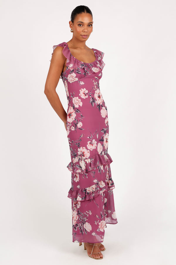 Irelynn Maxi Dress - Dark Rose Floral