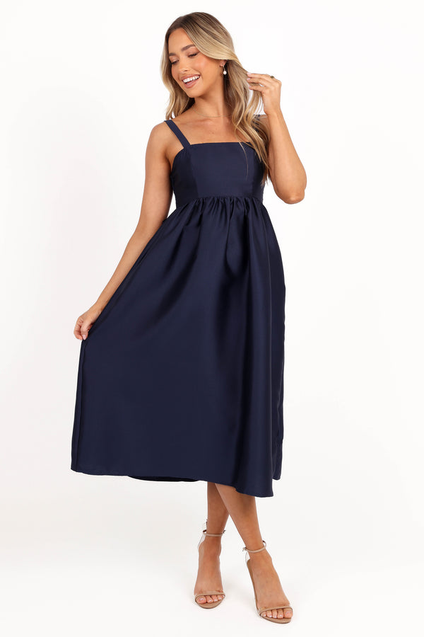 Isla Midi Dress - Navy