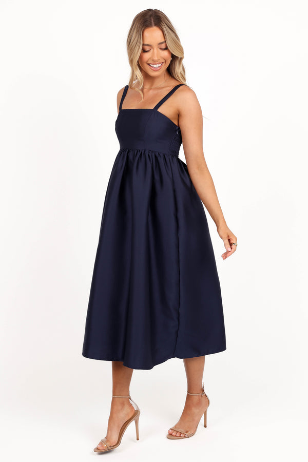 Isla Midi Dress - Navy