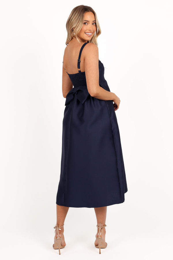 Isla Midi Dress - Navy