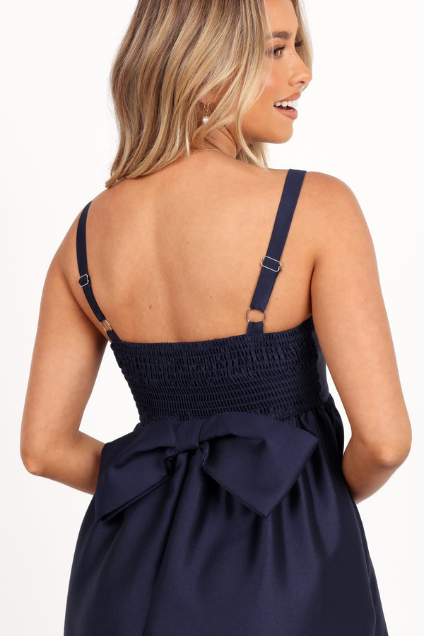 Isla Midi Dress - Navy