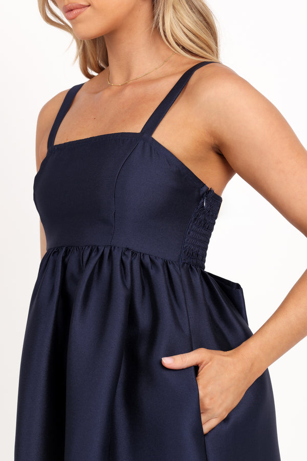 Isla Midi Dress - Navy