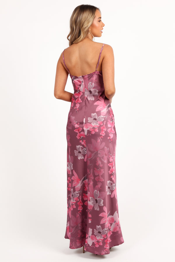 Jamie Maxi Slip Dress - Dark Rose Floral