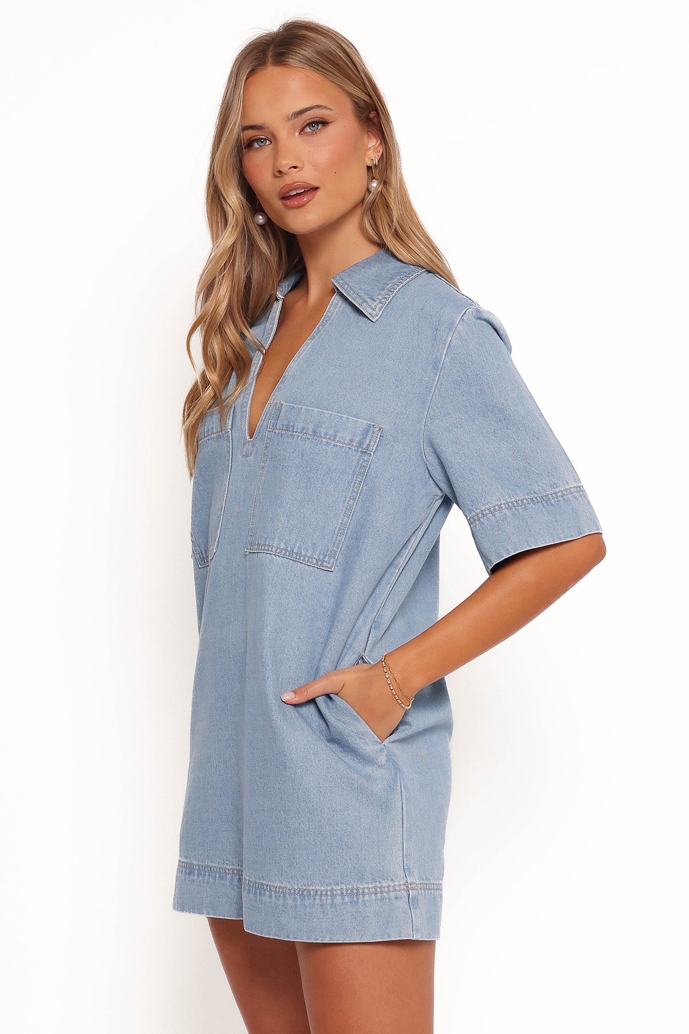 Jana Mini Dress - Light Denim