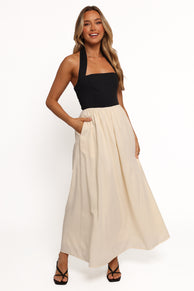 Jayden Maxi Dress - Black Cream