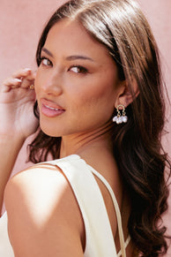 Jemima Earrings - Gold Pearl