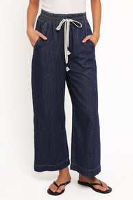Jenni Wide Leg Pant - Indigo Wash