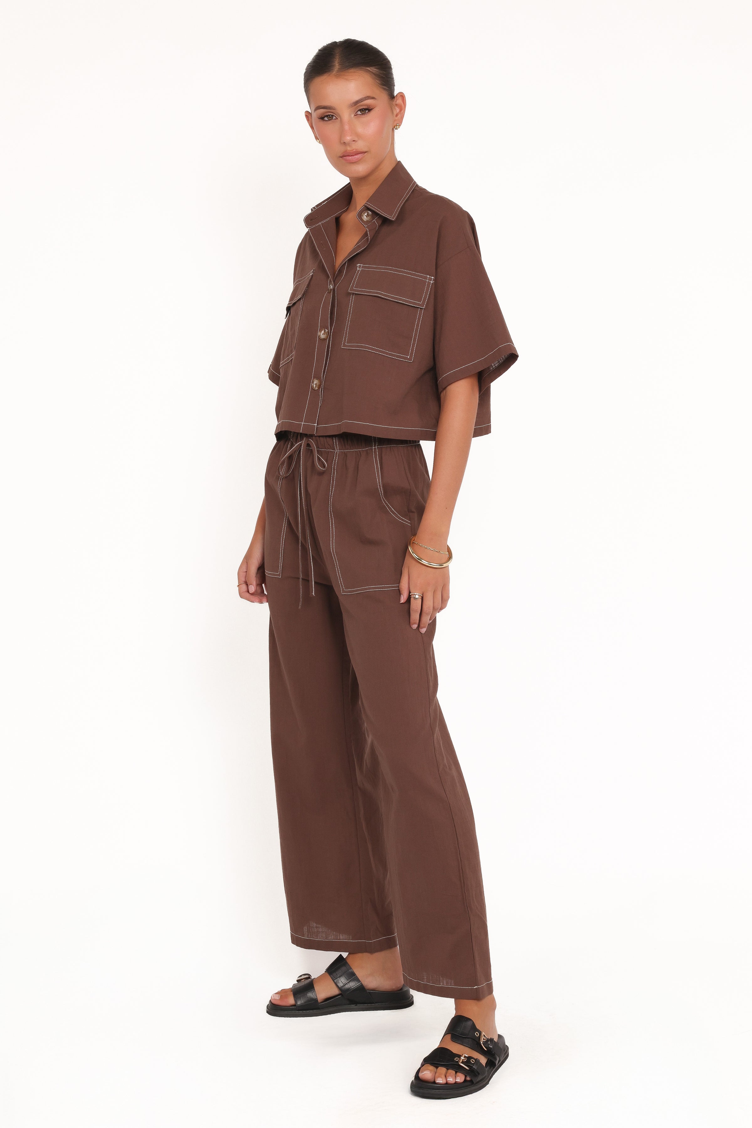 Jill Pant Set - Chocolate