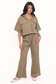 Jill Pant Set - Khaki