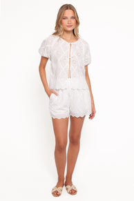 Bonnie Shorts - White Texture