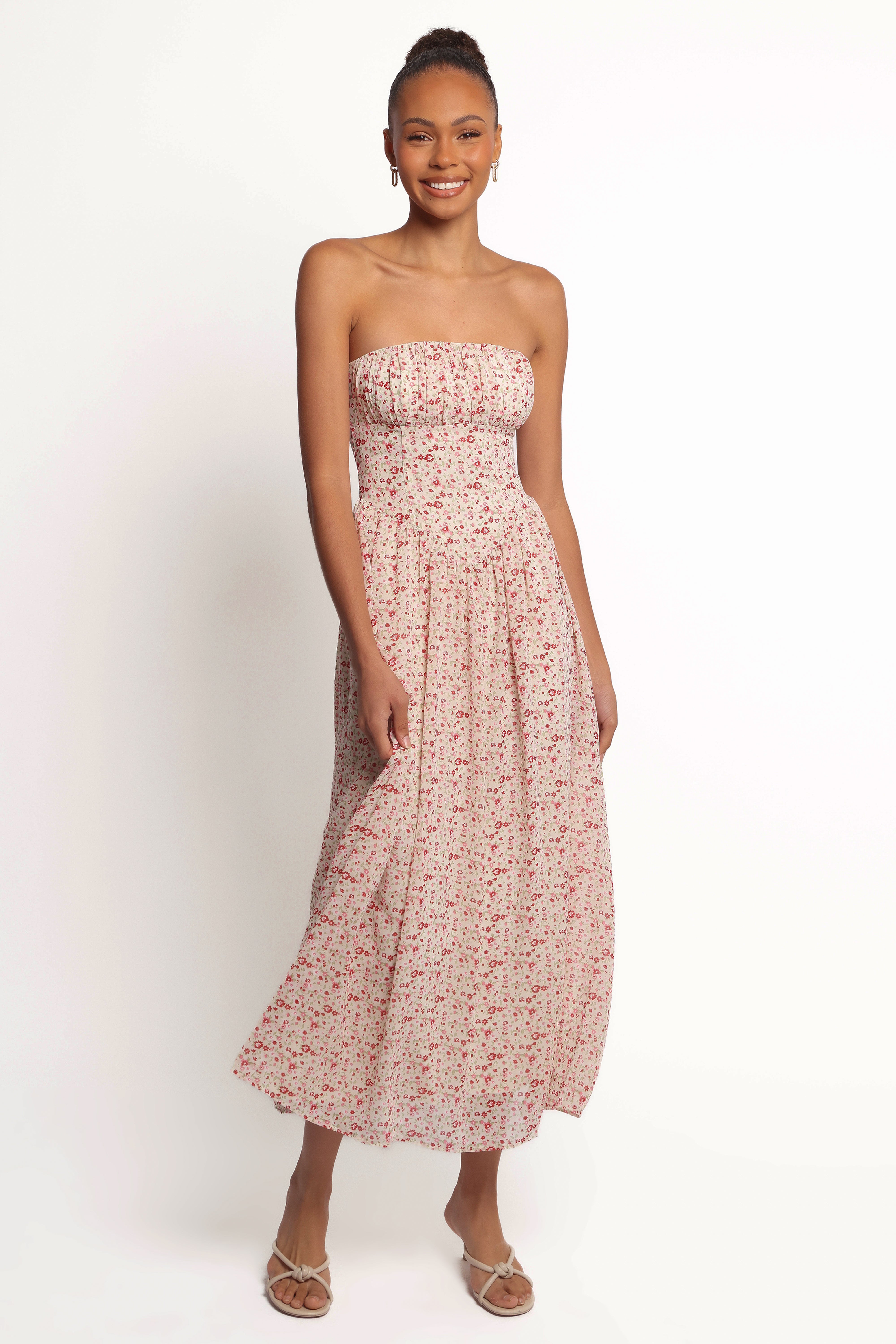 Jody Strapless Maxi Dress - Floral